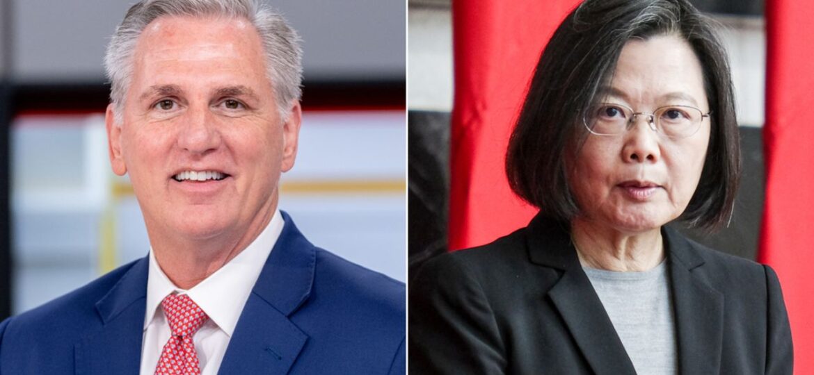 Kevin McCarthy will meet with Taiwan's president in California on Wednesday