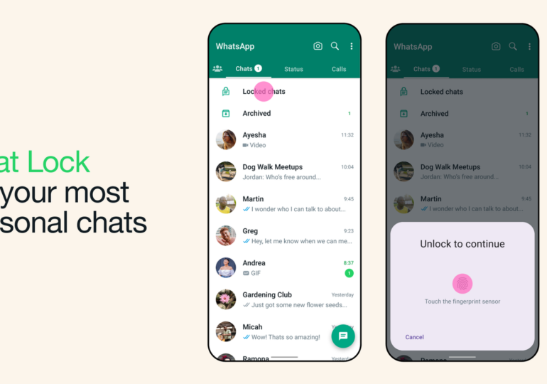 WhatsApp will allow users to lock and hide conversations, Meta announces