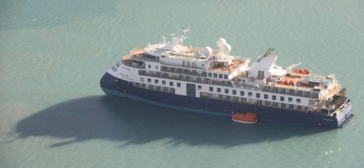 Cruise ship carrying 206 people runs aground in Greenland - and rescue will not arrive until Friday