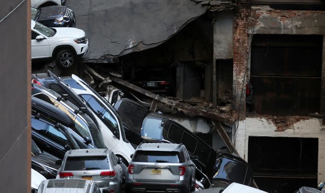 One dead and five injured after multi-storey car park collapses in New York