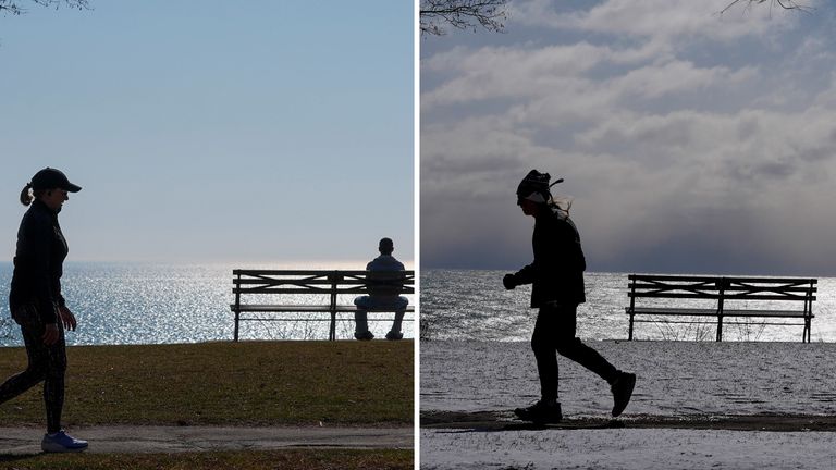 Wisconsin goes from summer to winter in just one day as temperatures swing by more than 30C